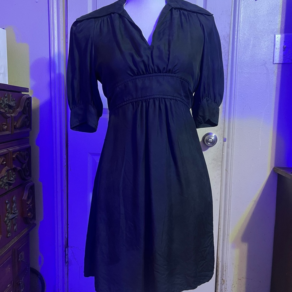 Chic Black Silk Betsy Johnson Mini Dress for Women